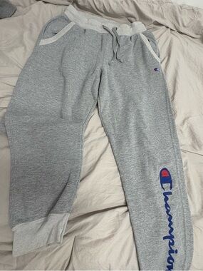 Champion Grey Logo Jogger Sweatpants